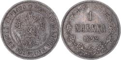 World Coins - Coin, Finland, Alexander III, Markka, 1892, Helsinki, , Silver, KM:3.2