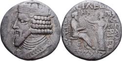 Ancient Coins - Kingdom of Parthia, Gotarzes II, Tetradrachm, 46 - 47, Seleukeia, Billon