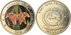 World Coins - Coin, Indonesia, 500 Rupiah, 2018, Papillons - Attacus Atlas, , Brass