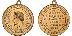 World Coins - France, Medal, Napoléon III, Banquet Napoléonien, 1853, Brass, Derville