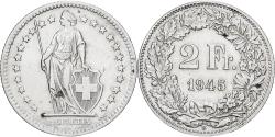 World Coins - Switzerland, 2 Francs, 1945, Bern, Silver, , KM:21