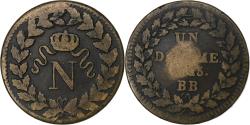 World Coins - France, Napoleon I, Decime, 1815, Strasbourg, Bronze, , Gadoury:195
