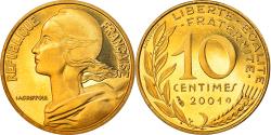 World Coins - Coin, France, Marianne, 10 Centimes, 2001, Paris, Proof,