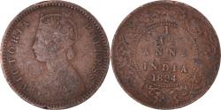 World Coins - Coin, INDIA-BRITISH, Victoria, 1/12 Anna, 1 Pie, 1894, Calcutta,