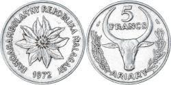 World Coins - Coin, Madagascar, 5 Francs, Ariary, 1972