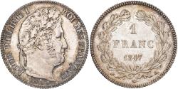 World Coins - France, Louis Philippe I, 1 Franc, 1847, Paris, Silver, , Gadoury:453