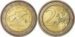 World Coins - Italy, 2 Euro, 150th Anniversary - Italian Unification, 2011, Rome, Bi-Metallic