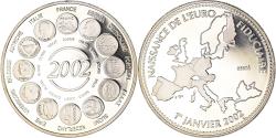World Coins - France, Medal, Naissance de l'Euro Fiduciaire, 2002, , Copper-nickel