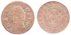 World Coins - Coin, FRENCH STATES, DOMBES, Gaston d'Orléans, Denier Tournois, 1649
