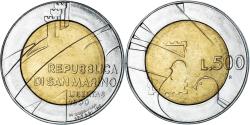 World Coins - Coin, San Marino, 500 Lire, 1990, Rome, , Bi-Metallic, KM:256