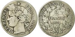 World Coins - Coin, France, Cérès, 2 Francs, 1871, Bordeaux, , Silver, KM:817.2