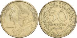 World Coins - France, 50 Centimes, Marianne, 1962, Paris, Col à 4 plis, Aluminum-Bronze
