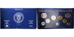 World Coins - France, Coffret 1 c. à 10 frs., 1981, MDP, série FDC,
