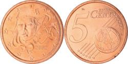 World Coins - France, 5 Euro Cent, 2002, Paris, BU, , Copper Plated Steel, KM:1284
