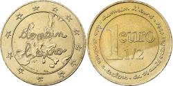 World Coins - France, 1-1/2 Euro, Demain l'Euro, 1996, MDP, Brass, Cardot,