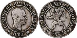 World Coins - Belgium, 20 Centimes, 1860, Brussels, Copper-nickel,
