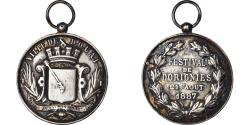 World Coins - France, Medal, Festival de Dorignies, Ville de Douai, Musique, 1887,