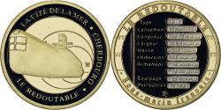 World Coins - France, Medal, Cherbourg, La Cité de la Mer, Le Redoutable, Steel, colorized