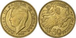World Coins - Monaco, Rainier III, 50 Francs, Cinquante, 1950, Paris, Aluminum-Bronze