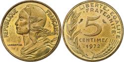 World Coins - France, 5 Centimes, Marianne, 1972, Pessac, Aluminum-Bronze,