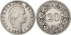 World Coins - Switzerland, 20 Rappen, Libertas, 1885, Bern, Nickel, , KM:29