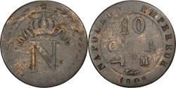 World Coins - France, 10 Centimes, Napoléon I, 1808, Toulouse, Faux d'époque Billon,