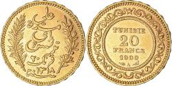 World Coins - Coin, Tunisia, Ali Bey, 20 Francs, 1900, Paris, AU(50-53), Gold, KM:227