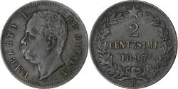 World Coins - Italy, Umberto I, 2 Centesimi, 1897, Rome, Copper,