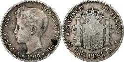 World Coins - Spain, Alfonso XIII, Peseta, 1900, Valencia, Silver, , KM:706