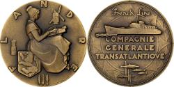 World Coins - France, Medal, Compagnie Générale Transatlantique, Flandre, Bronze, Renard