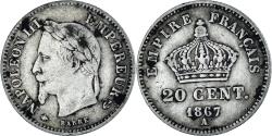 World Coins - Coin, France, Napoleon III, 20 Centimes, 1867, Paris, , Silver