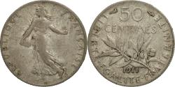 World Coins - Coin, France, Semeuse, 50 Centimes, 1911, Paris, , Silver, KM:854