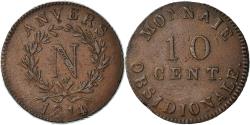 World Coins - Coin, FRENCH STATES, ANTWERP, 10 Centimes, 1814, Wolschot, , Bronze