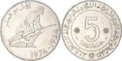 World Coins - Coin, Algeria, 5 Dinars, 1974