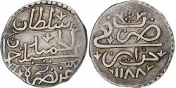 World Coins - Algeria, Abdul Hamid I, 1/4 Budju, AH 1188 (1774), Silver,