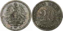 World Coins - GERMANY - EMPIRE, Wilhelm I, 20 Pfennig, 1875, Munich, Silver, , KM:5