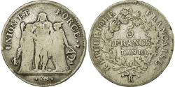 World Coins - Coin, France, Union et Force, 5 Francs, 1801, Bordeaux, , Silver