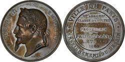 World Coins - France, Medal, Napoléon III, Ville de Paris, Enseignement du Dessin, 1868