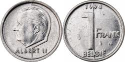 World Coins - Belgium, Albert II, Franc, 1994, Nickel Plated Iron, , KM:188