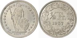 World Coins - Switzerland, 1/2 Franc, 1957, Bern, , Silver, KM:23