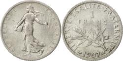 World Coins - Coin, France, Semeuse, Franc, 1907, , Silver, KM:844.1, Gadoury:467