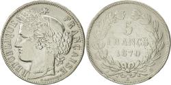 World Coins - Coin, France, Cérès, 5 Francs, 1870, Bordeaux, , Silver, KM:818.3