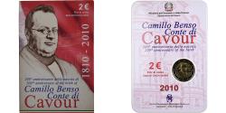 World Coins - Italy, 2 Euro, Count of Cavour, BU, 2010, Rome, Bi-Metallic,