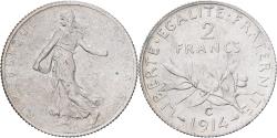 World Coins - France, 2 Francs, Semeuse, 1914, Castelsarrasin, Silver, , Gadoury:532