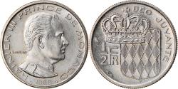 World Coins - Coin, Monaco, Rainier III, 1/2 Franc, 1968, , Nickel, KM:145