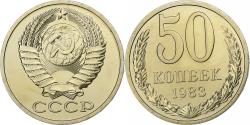 World Coins - Soviet Union, 50 Kopeks, 1983, Copper-Nickel-Zinc,