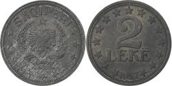 World Coins - Albania, 2 Leke, 1957, Zinc, , KM:37