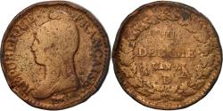 World Coins - Coin, France, Dupré, Decime, 1798, Lyons, , Bronze, KM:644.5