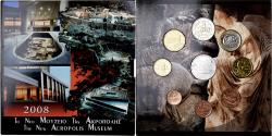 World Coins - Greece, 1 Cent to 10 Euro, Acropolis Museum, BU, 2008, Athens,