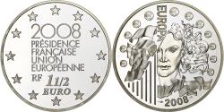 World Coins - France, 1-1/2 Euro, Europa - Présidence française Union Européenne, BE, 2008